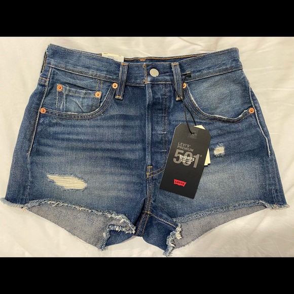 Levi’s 501 High Rise Jean Shorts - Picture 1 of 9